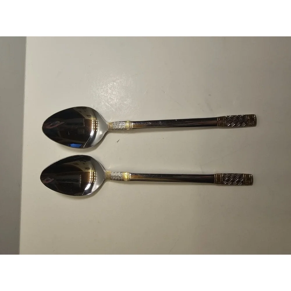 Wallace Corsica Gold  Large Soup Spoons Lot Of 2‎